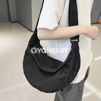 Zenanlar üçin giň göwrümli kanwa egin we crossbody sumka