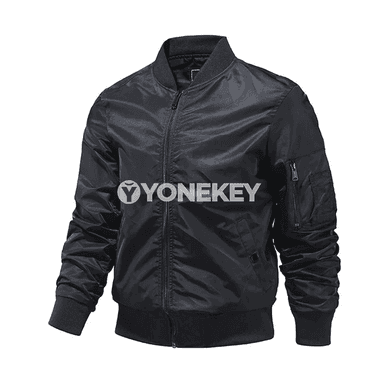 Erkekler üçin bomber jaket, ýeňil we döwrebap daşky eşik