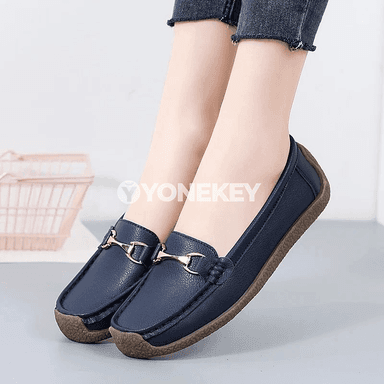 Zenanlar üçin ýeňil deri mokasinler, slip-on rahat aýakgaplar, 35-43