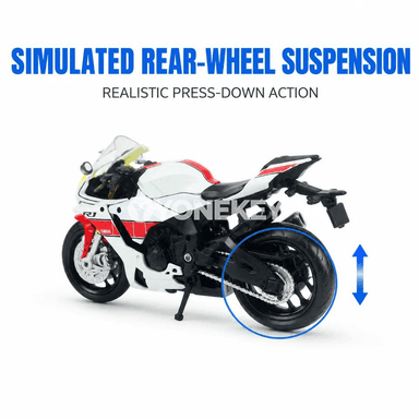 Yamaha YZF-R1M 1:18 metal model motosikl - kolleksiýa we sowgat