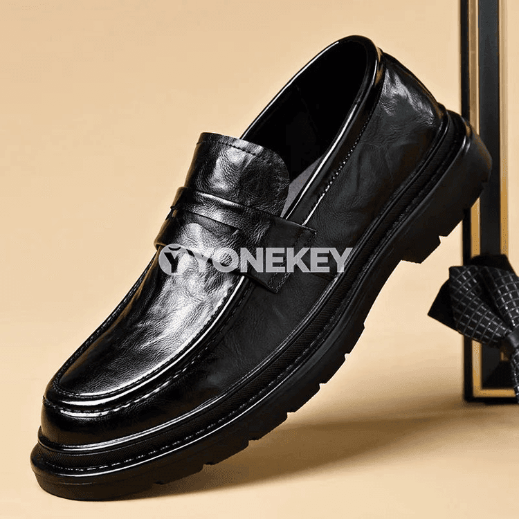 Erkekler üçin deri loafers köwüşler, klassiki gündelik we iş stili