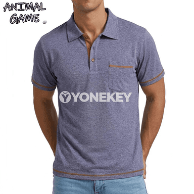 Erkekler üçin ýeňil sport polo futbolkasy, gysga ýeňli