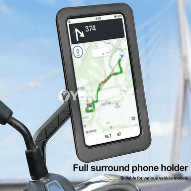 Welosiped we motosikl üçin 360° aýlanýan telefon saklaýjy