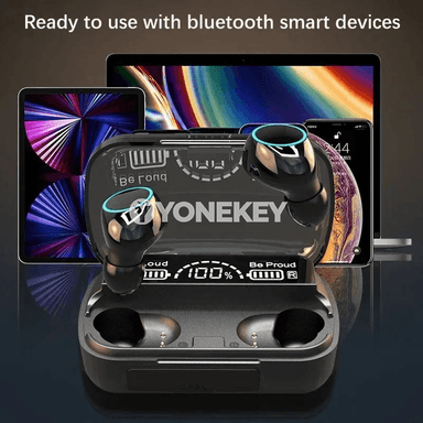 M30 TWS simsiz Bluetooth nauşnik, suw geçirmeýän, sport üçin