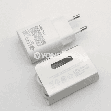 Samsung 25W çalt zarýad beriji adapter, Type-C kabel bilen