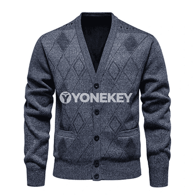 Erkekler üçin ýyly fleece kardigan — güýz-gyş üçin rahat model