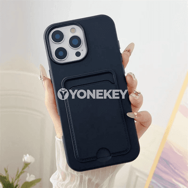 iPhone 16E-11 üçin kart saklaýjy gapak, matt TPU+PC goragly