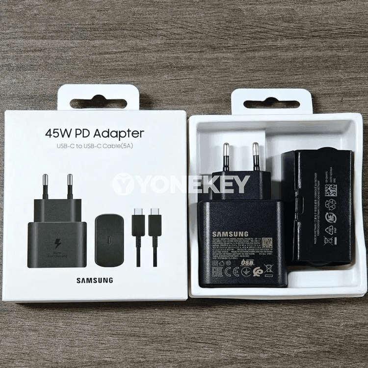 Samsung 45W USB-C çalt zarýad beriji adapter, Galaxy üçin