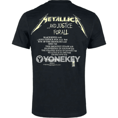 Metallica söýýänler üçin erkek-zenan futbolkasy, klassik grafika bilen