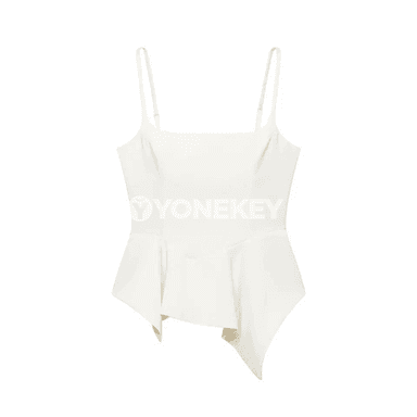 Aýal-gyzlar üçin ak ýeňsiz peplum top
