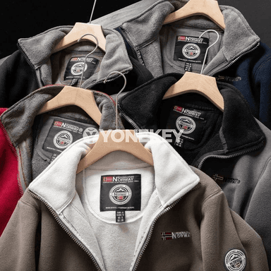 Erkekler üçin ýyly fleece penjek, giň kesimli, güýz-gyş görnüşi