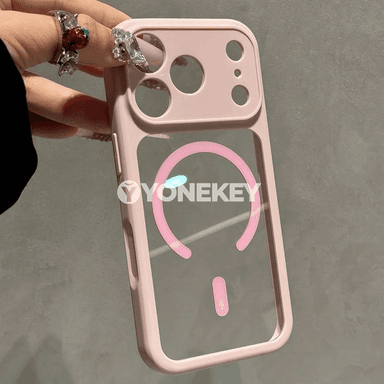 iPhone üçin magnitli açyk silikon gapak, Pro Max/Plus laýyk