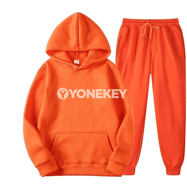 Erkekler üçin güýz-gyş sport kostýumy, hoodie we balak toplumy