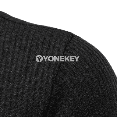 Erkekler üçin slim fit iki gatlakly ýarym zippersiz uzyn ýeňli futbolka