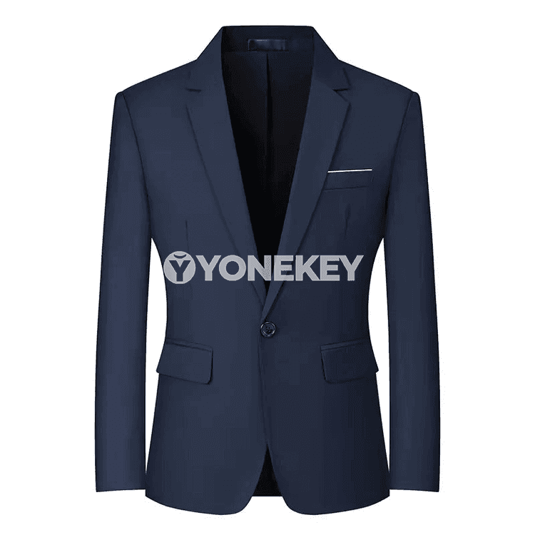 Erkekler üçin klassik blazer penjek, bir düwmeli, resmi stil