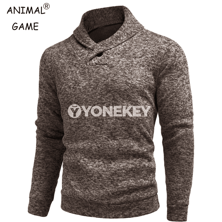 Güýz-gyş üçin uzyn ýeňli, ýokary boýunly erkek switeri