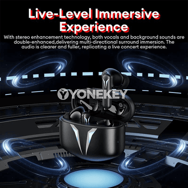 Lenovo GT102 ýeňil simsiz Bluetooth nauşnikler, gaming üçin amatly