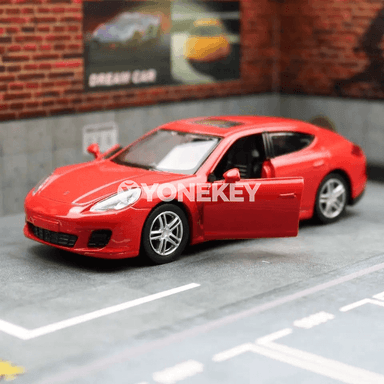 Porsche Panamera Turbo 1:36 metal model awtoulag, çekip goýberilýän