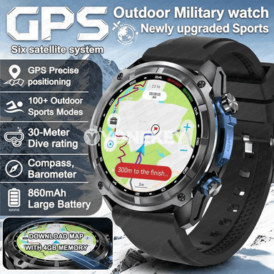 GUHUAVMI GPS akylly sagat, 1.43" AMOLED, 4GB ýat