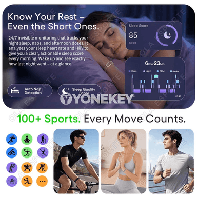 Simsiz smart sagat, sport we fitnes üçin, ýürek urgusy ölçegli