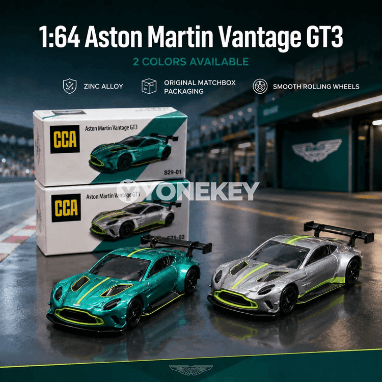 Aston Martin Vantage GT3 1:64 metal model awtoulag, sowgatlyk