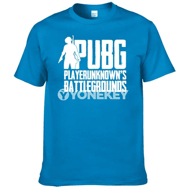 Erkekler üçin ýazlyk PUBG çaply pagta futbolka