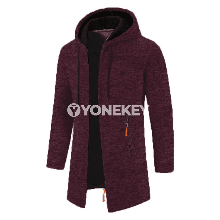 Erkekler üçin ýyly fermuarly kapüşonsyz switer penjek