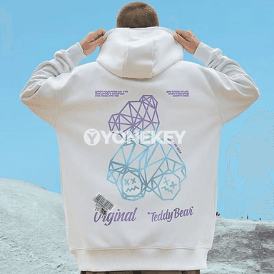 Erkekler üçin oversize gudi, M-8XL, suratly, rahat stil
