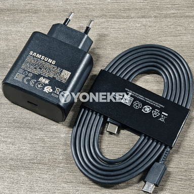 Samsung üçin 45W çalt zarýad beriji adapter, Type-C kabel bilen