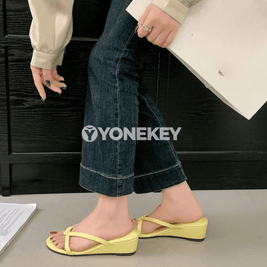 Zenanlar üçin tomus wedge şypbyklary, plýaž üçin ýeňil sandal