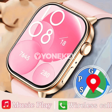 Aýallar üçin 2.01'' AMOLED GPS akylly sagat, Bluetooth jaňly