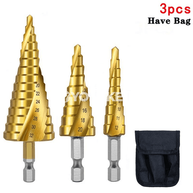 3 bölek HSS spiral buraw uçlar toplumy, metal we agaç üçin