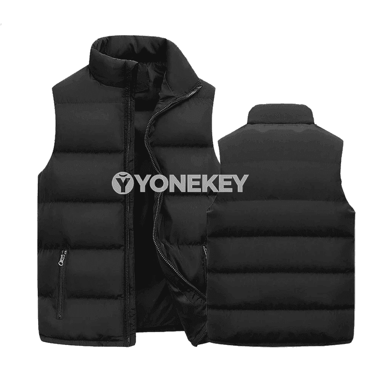 Erkekler üçin ýyly ýeňsiz ýelek-jaket, ýel we suwa durnukly