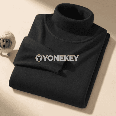 Erkekler üçin ýyly boýunly uzun ýeňli trikotaž switer