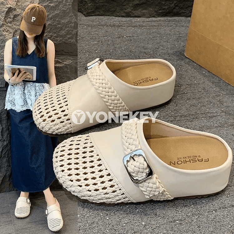 Zenanlar üçin döwrebap açyk görnüşli tomus sandal mules