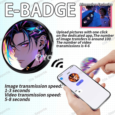 Anime görnüşli LED ekrany bolan akylly badge, täsin sowgat