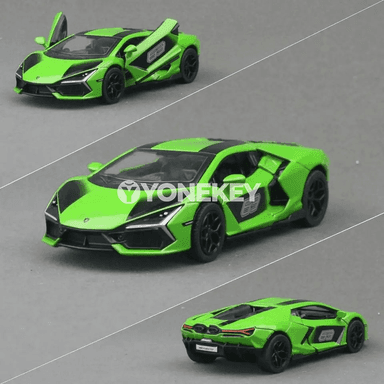 KiNSMART Lamborghini Revuelto 1:38 metal model awtoulagy, çekip barýan