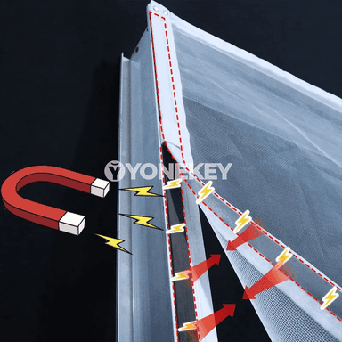 Penjire üçin Magnitli Ak Moskit Tor – Aýratyn Ölçegde, Fiberglas Mesh