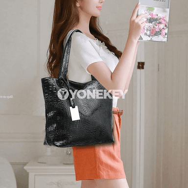 Zenanlar üçin uly göwrümli egin sumka, retro PU deri handbag