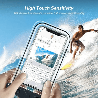 Suw geçirmeýän telefon gapjygy, ýüzmek üçin uniwersal goragly halta