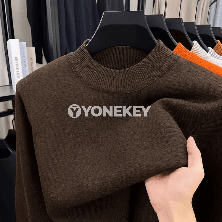 Erkekler üçin ýyly uzyn ýeňli, ýumşak ýyly içlikli gömlek