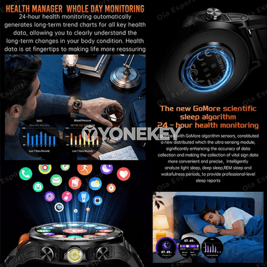 2026 AMOLED akylly sagat, ýürek urşy, GPS, Bluetooth jaňly