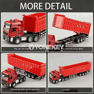 1:24 ölçekli metal gurluşyk maşyn modeli, aýrylýan detayly