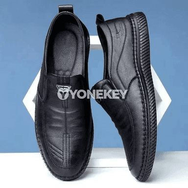Erkekler üçin gündelik slip-on deri loafer aýakgaplar, rahat we ýeňil