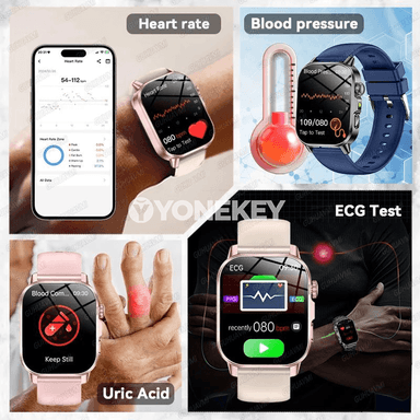 GUHUAVMI akylly saglyk sagady, ECG/HRV, gan basyşy, Bluetooth jaň