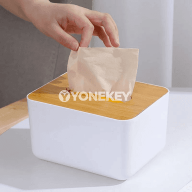 Plastik salfet gutusy, aga gapakly kwadrat organizator