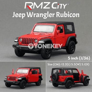 Jeep Wrangler Rubicon 1:36 metal model awtoulag, pull-back
