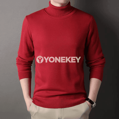 Erkekler üçin ýyly gyş switeri, ýokary boýunly, ýumşak fleece
