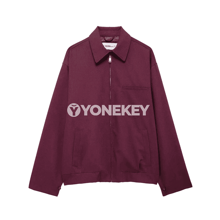 Zenanlar üçin ýeňil boýunlykly zipli ýaz güýz jaket