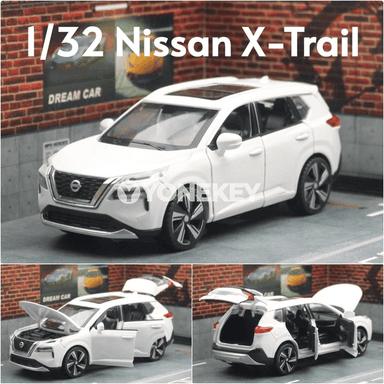Nissan X-Trail 1:32 metal mini oýunjak awtoulag, sesli, yşykly